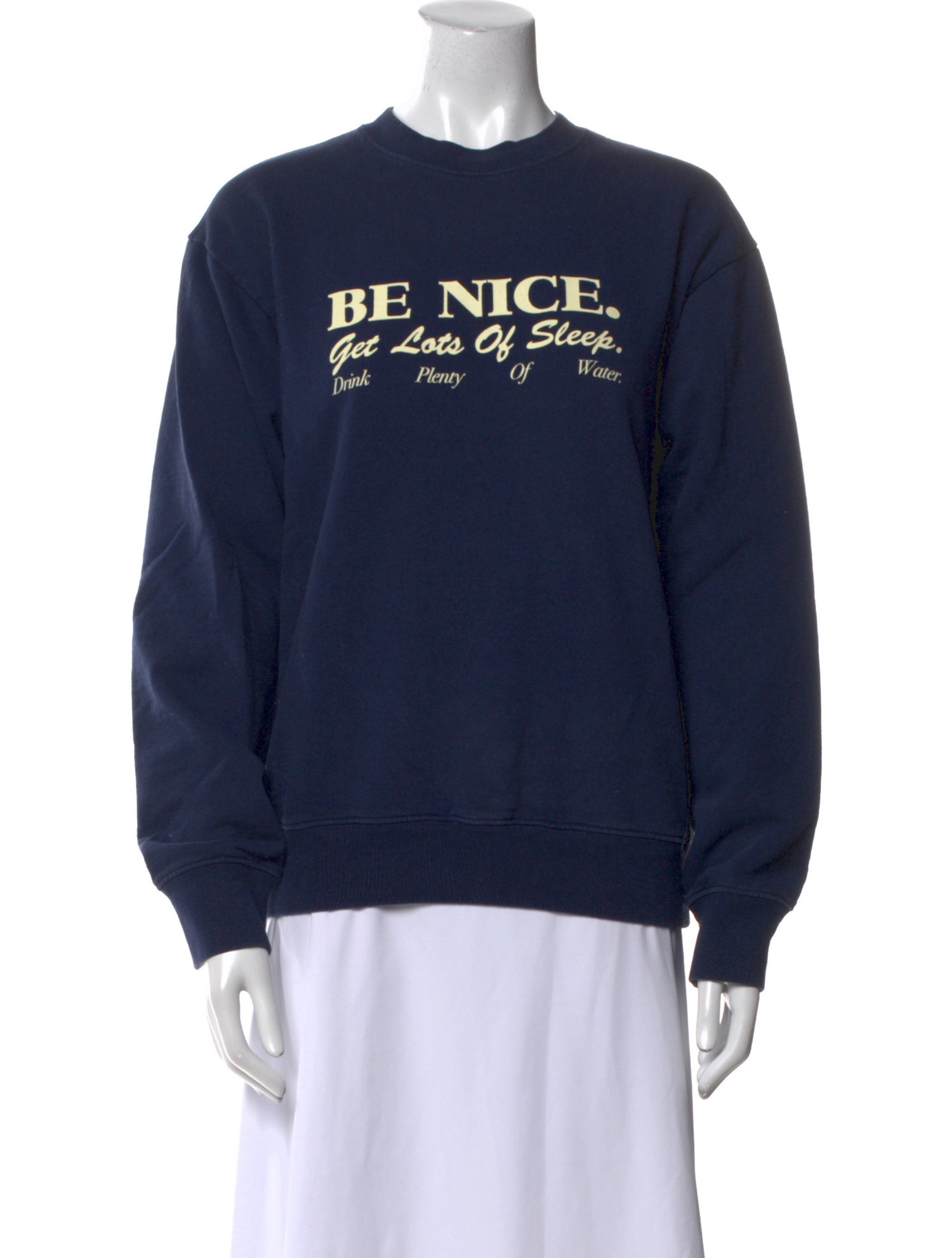 Sporty & Rich Graphic Print Crew Neck Sweater