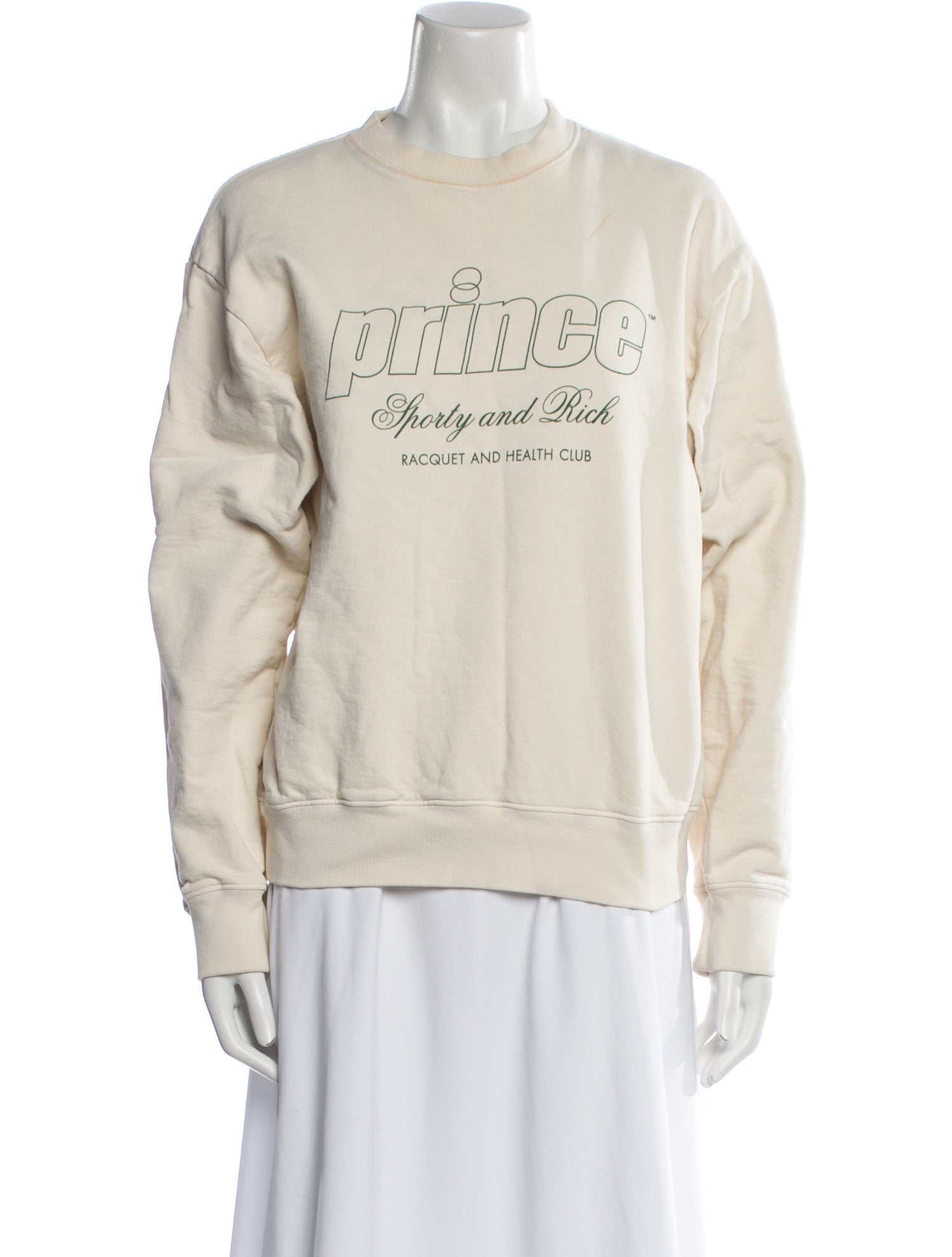 Sporty & Rich Graphic Print Mock Neck Sweatshirt