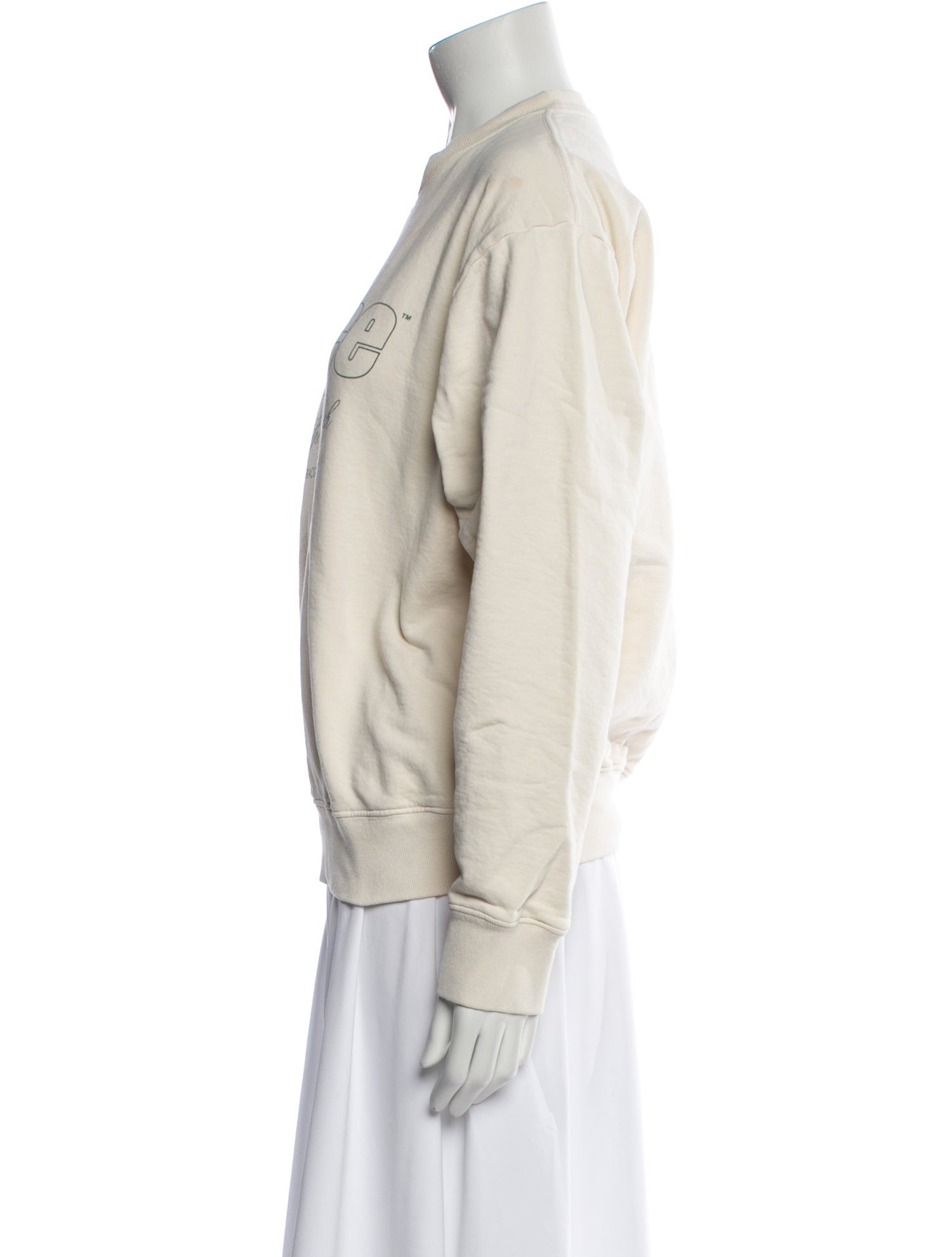 Sporty & Rich Graphic Print Mock Neck Sweatshirt