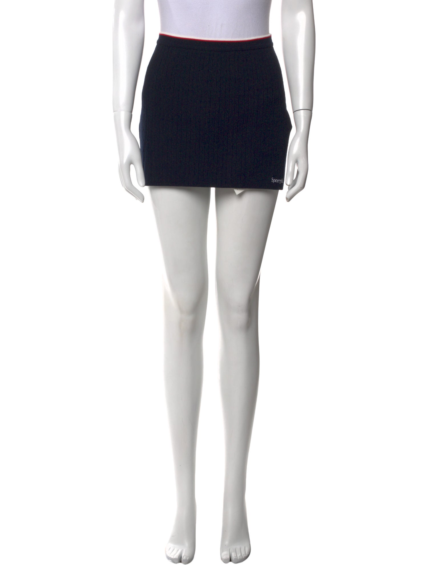 Sporty & Rich Pleated Accents Mini Skirt