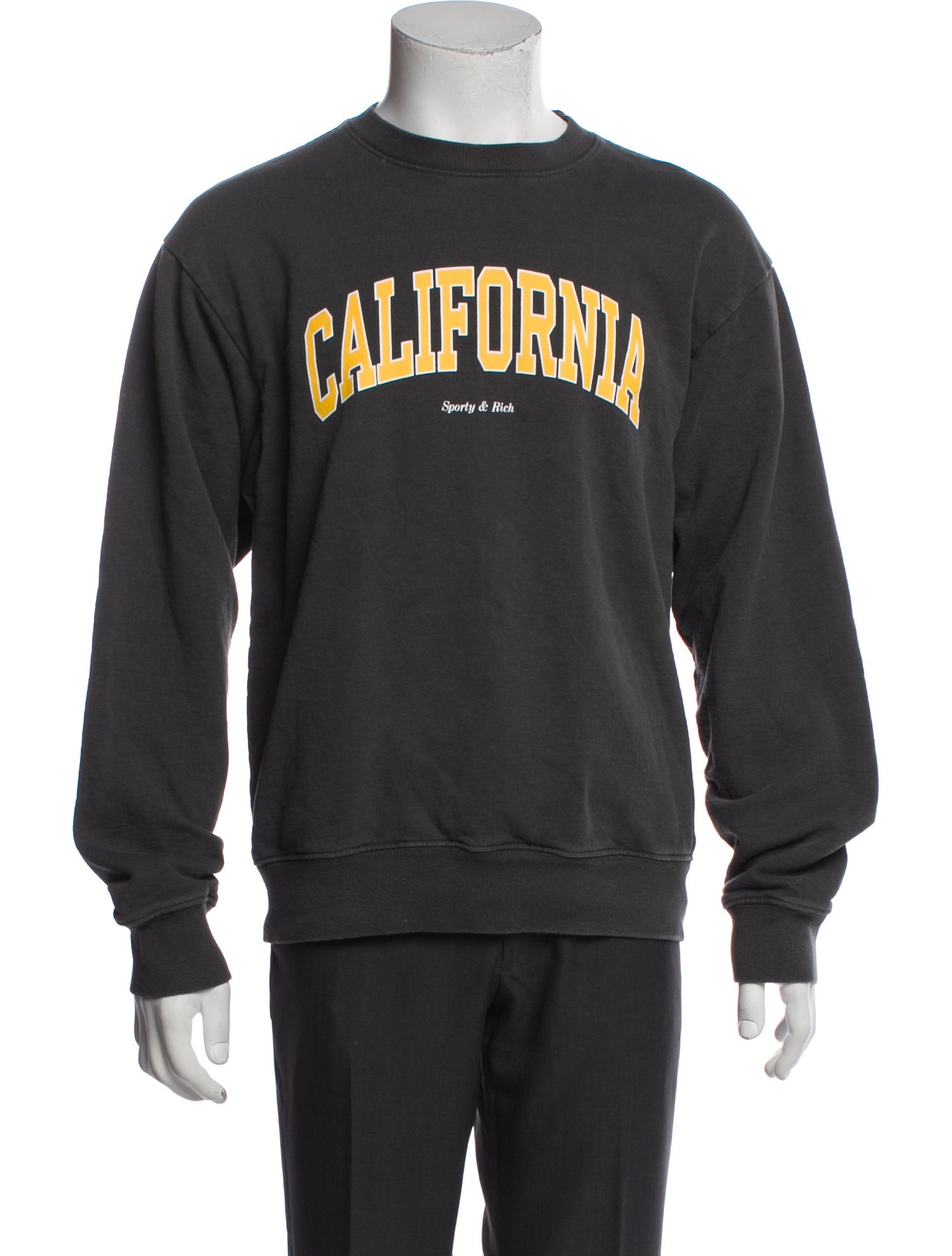 Sporty & Rich Graphic Print Crew Neck Sweatshirt