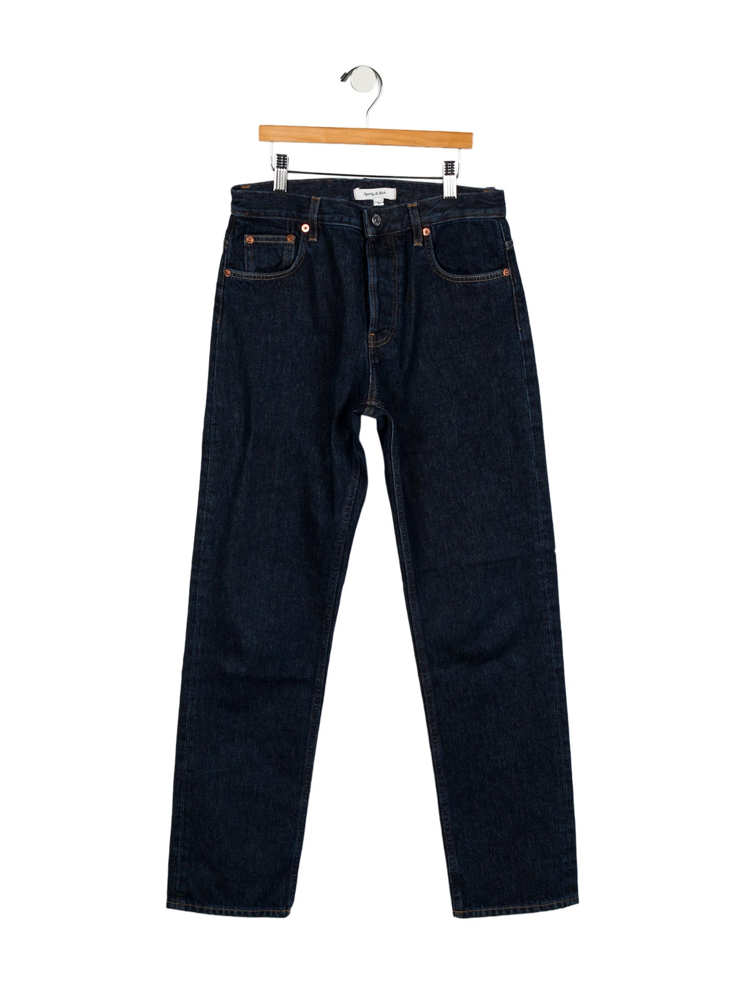 Sporty & Rich Low-Rise Skinny Leg Jeans