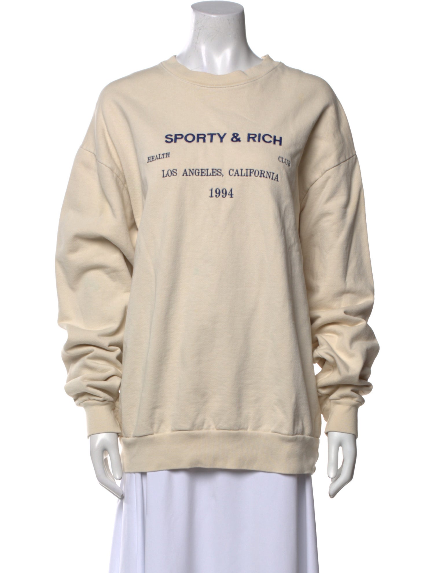 Sporty & Rich Graphic Print Crew Neck Sweatshirt