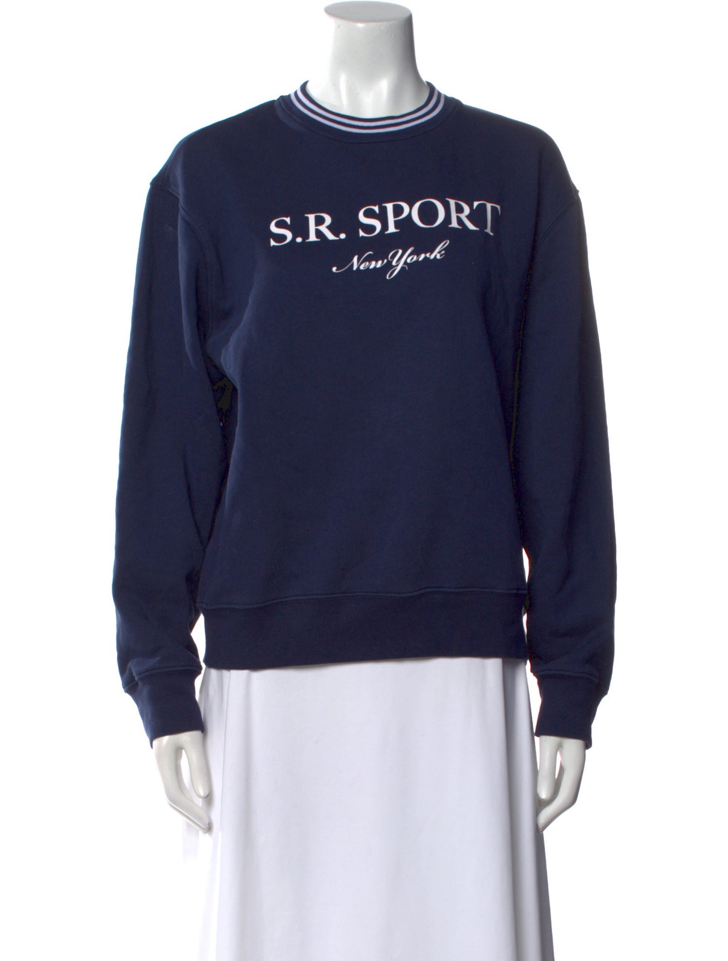 Sporty & Rich Graphic Print Crew Neck Sweatshirt