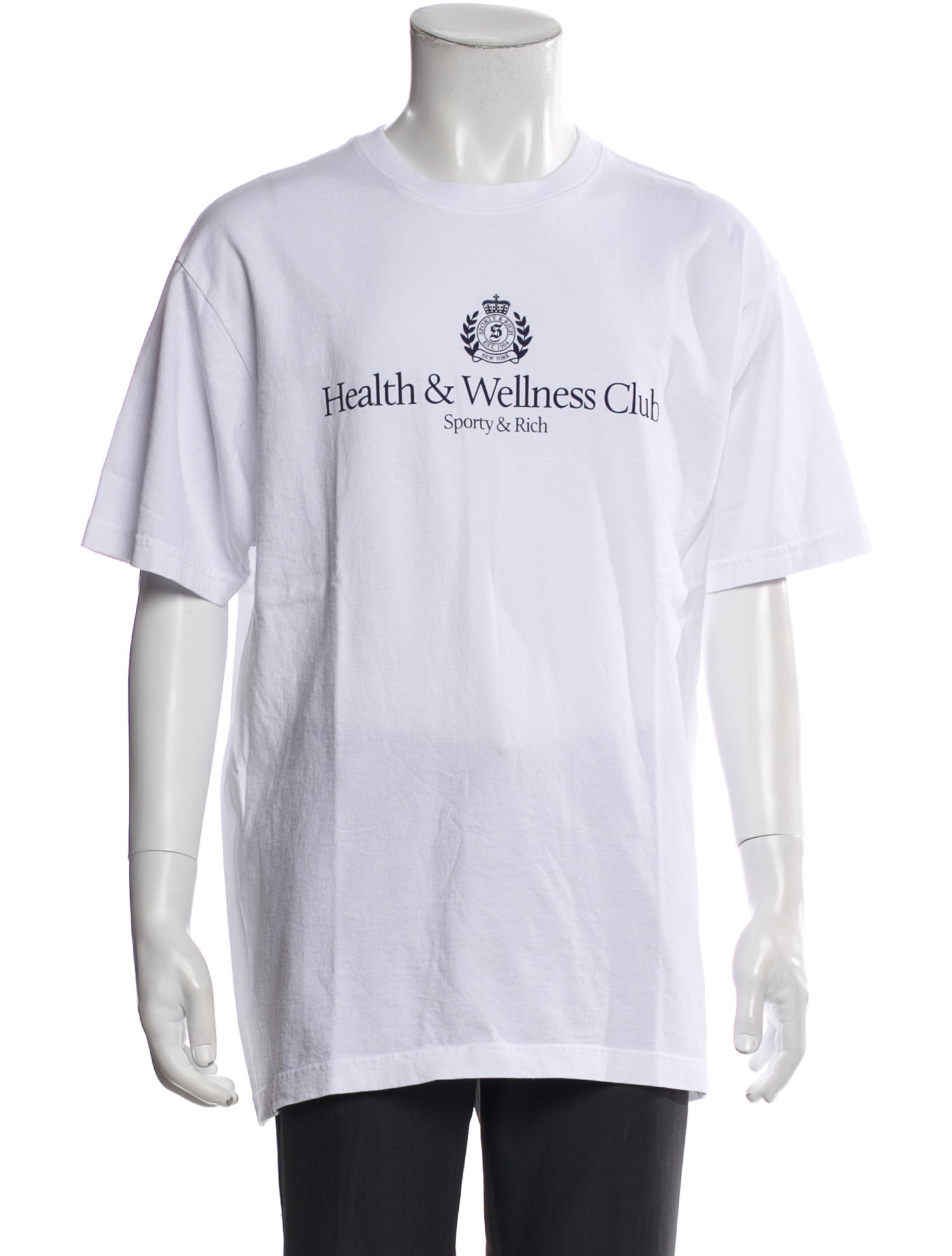 Sporty & Rich Graphic Print Crew Neck T-Shirt w/ Tags