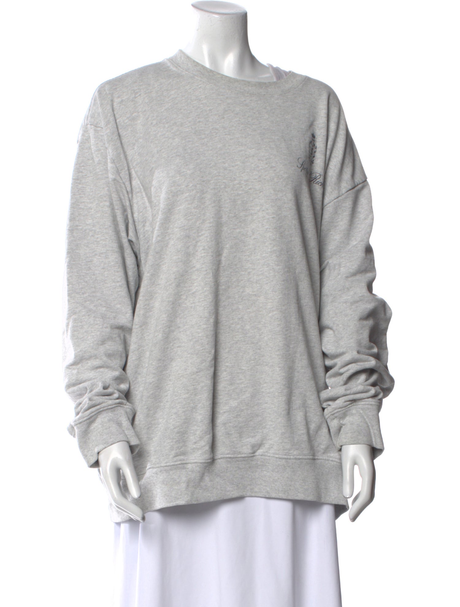 Sporty & Rich Bateau Neckline Long Sleeve Sweatshirt