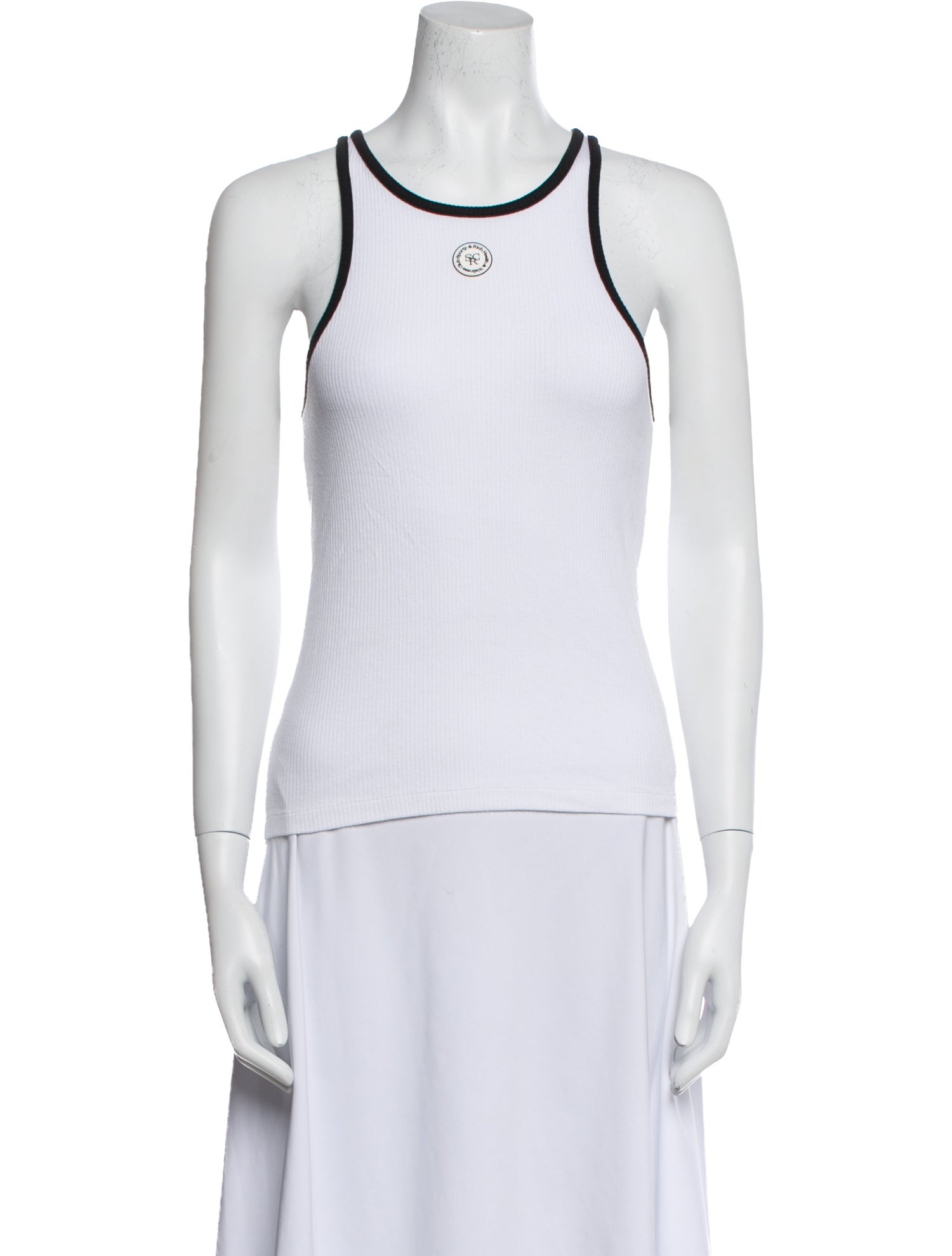 Sporty & Rich Scoop Neck Sleeveless Top