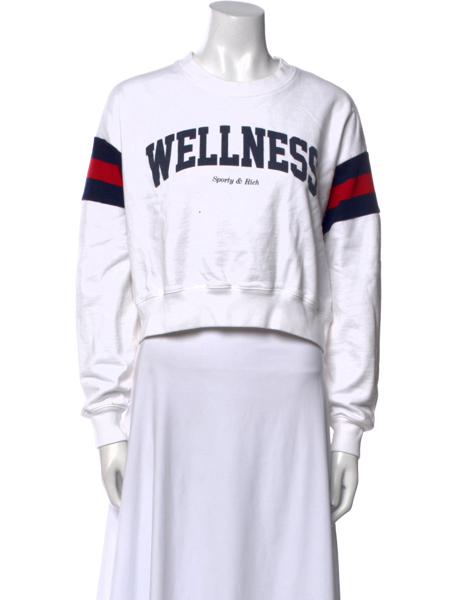 Sporty & Rich Graphic Print Crew Neck Sweatshirt