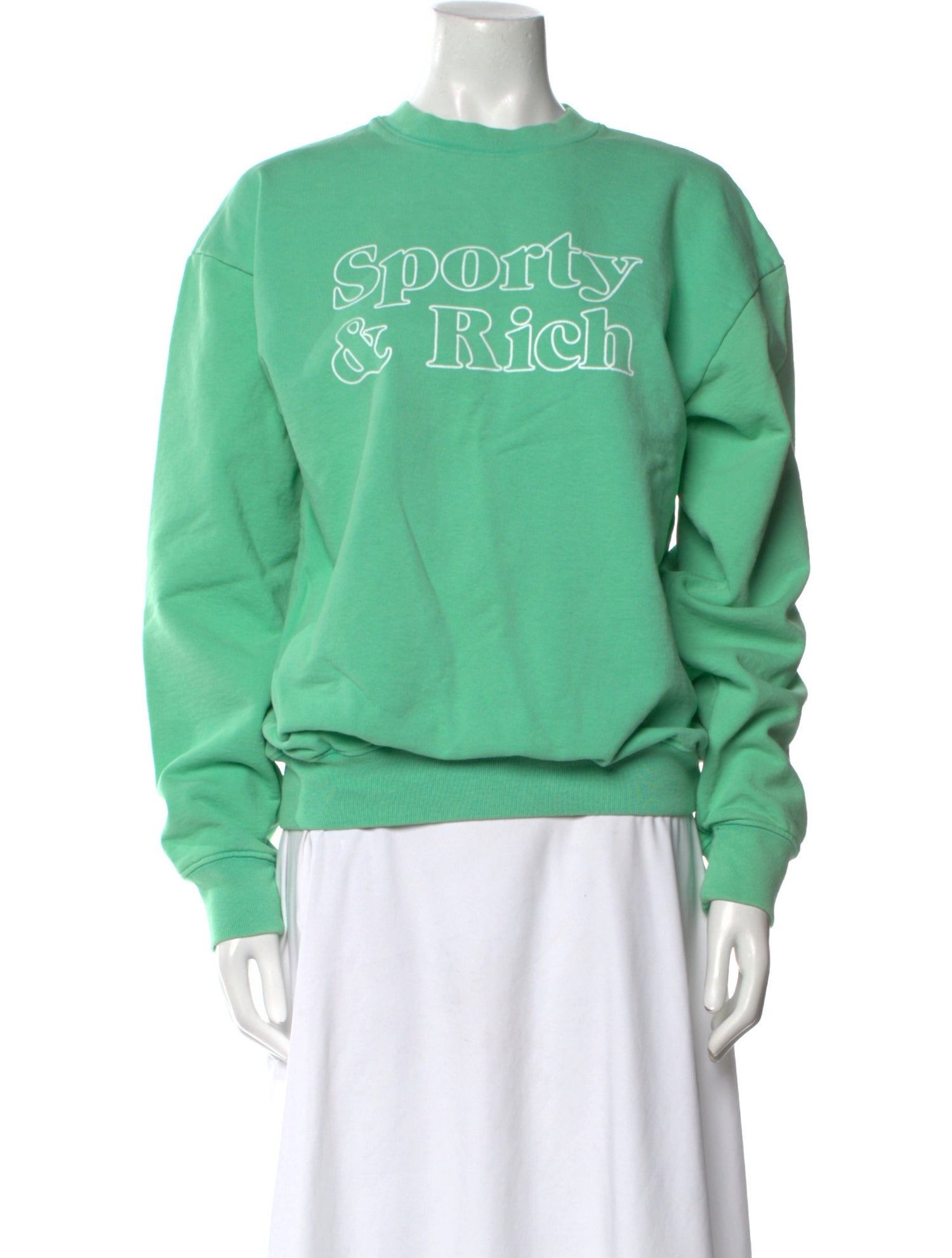 Sporty & Rich Graphic Print Crew Neck Sweatshirt