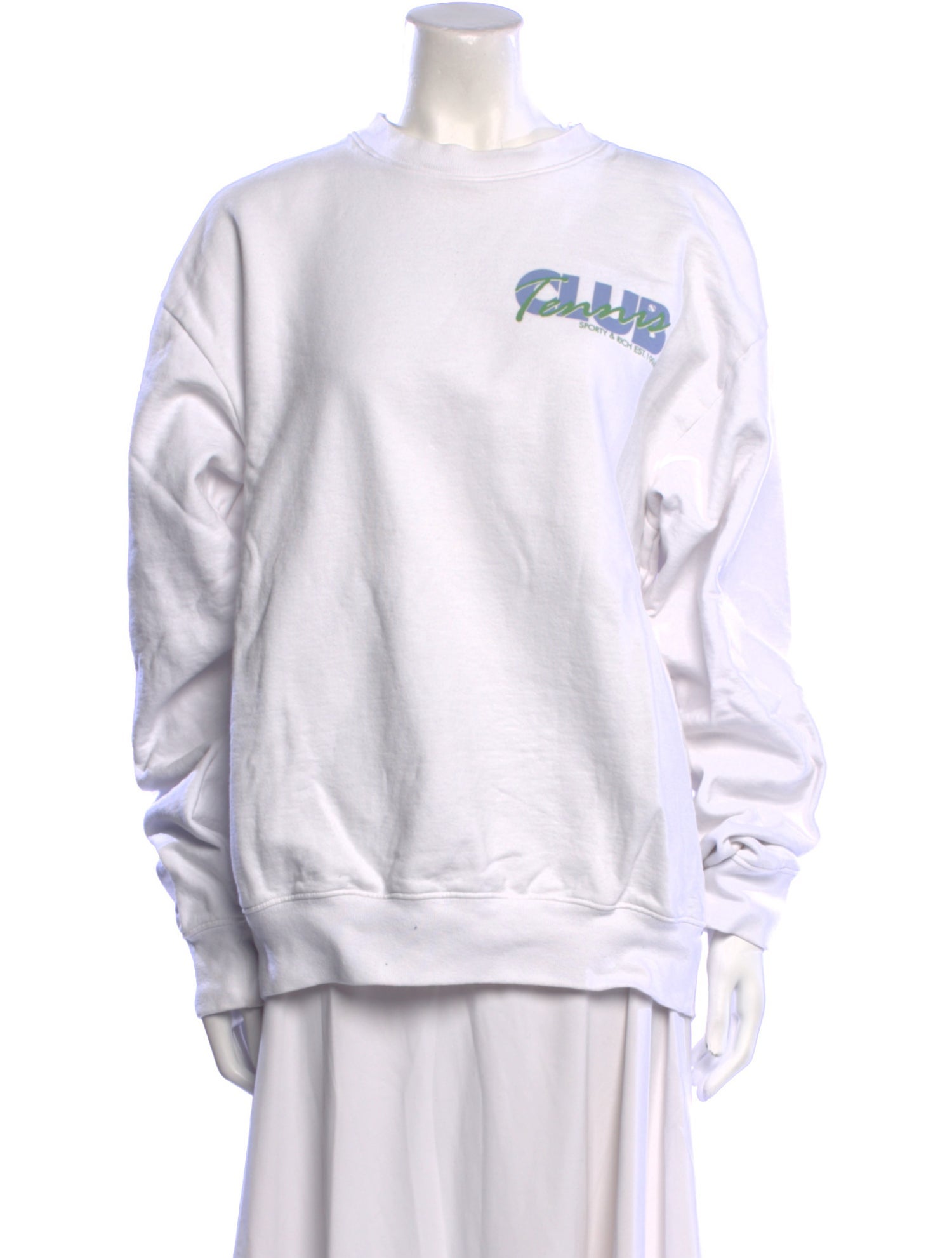 Sporty & Rich Graphic Print Crew Neck Sweatshirt