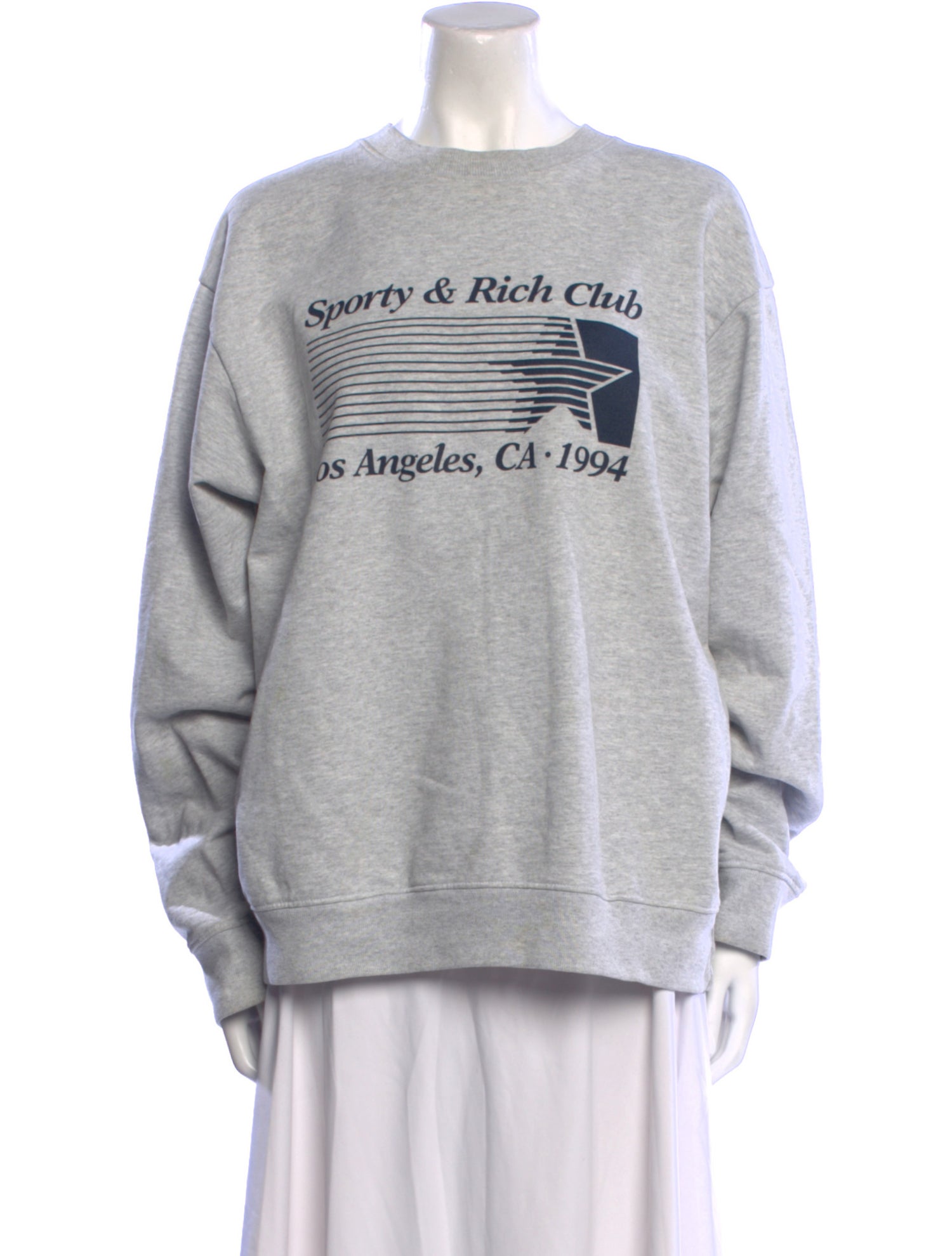 Sporty & Rich Graphic Print Crew Neck Sweatshirt