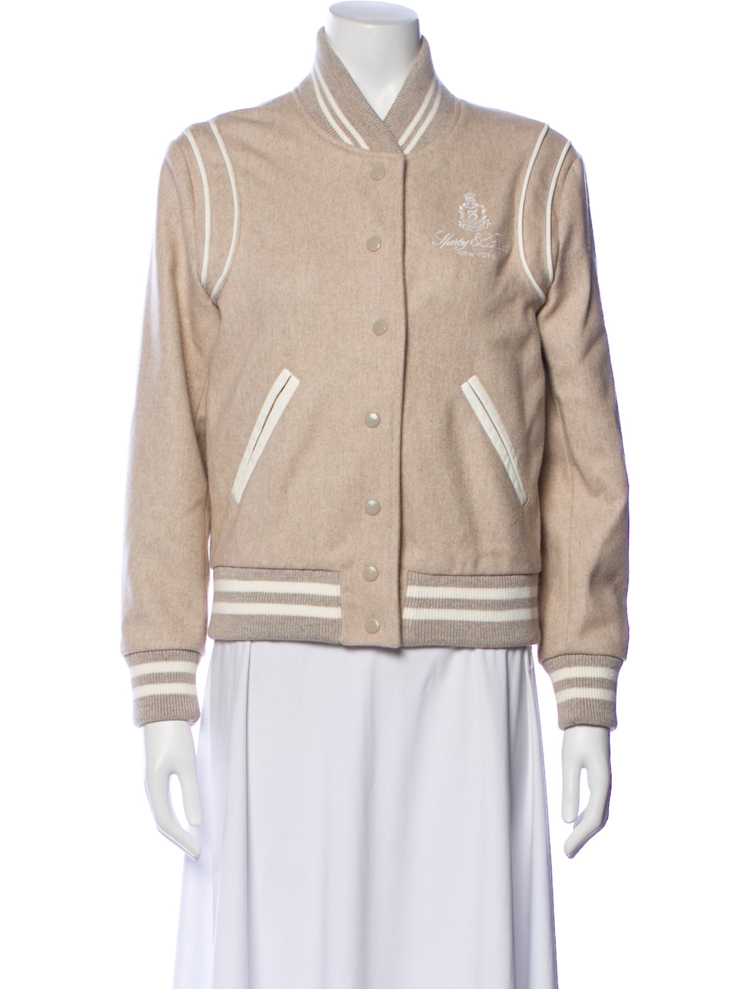 Sporty & Rich Wool Bomber Jacket