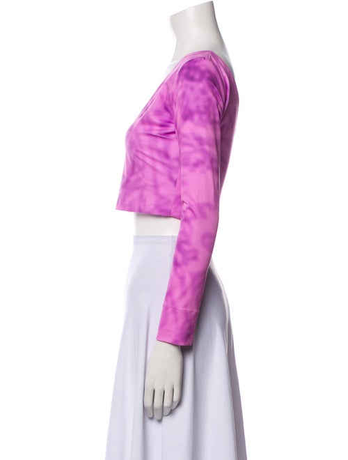 Serapis One-Shoulder Three-Quarter Sleeve Crop Top