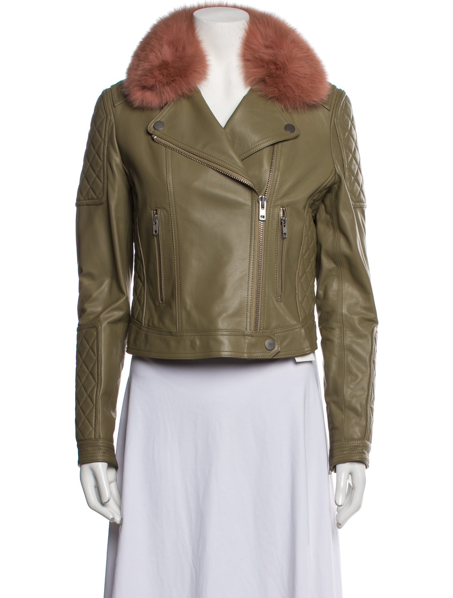 Samantha Sipos Lamb Leather Fur Jacket