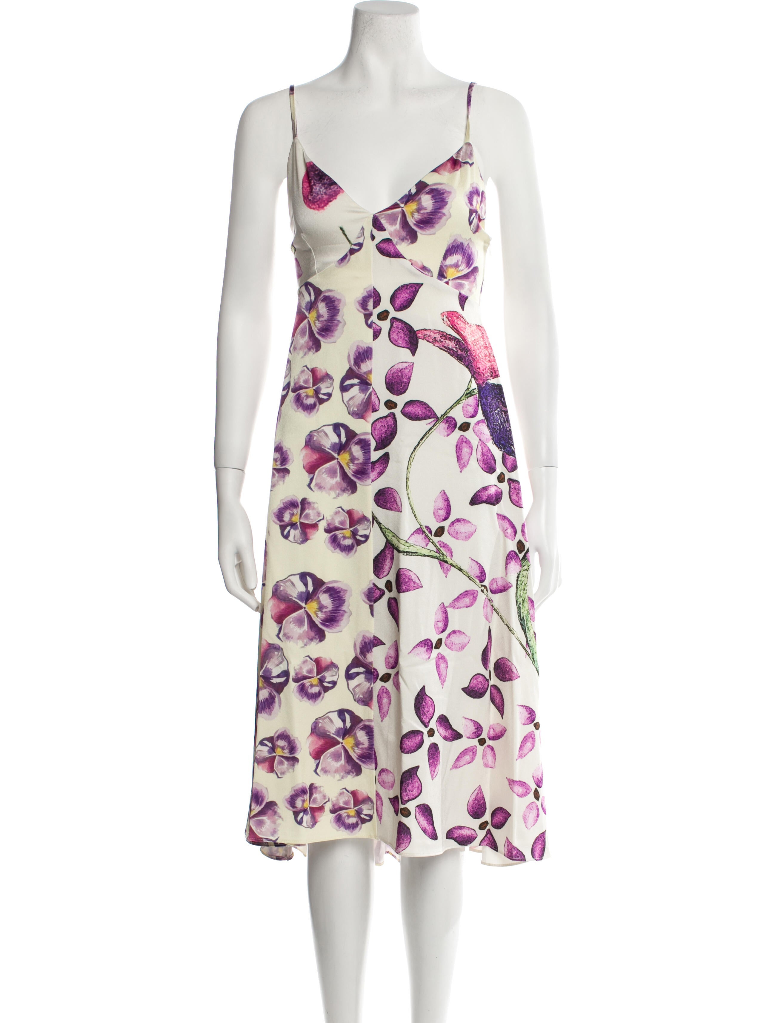 Samantha Sipos Floral Print Midi Length Dress