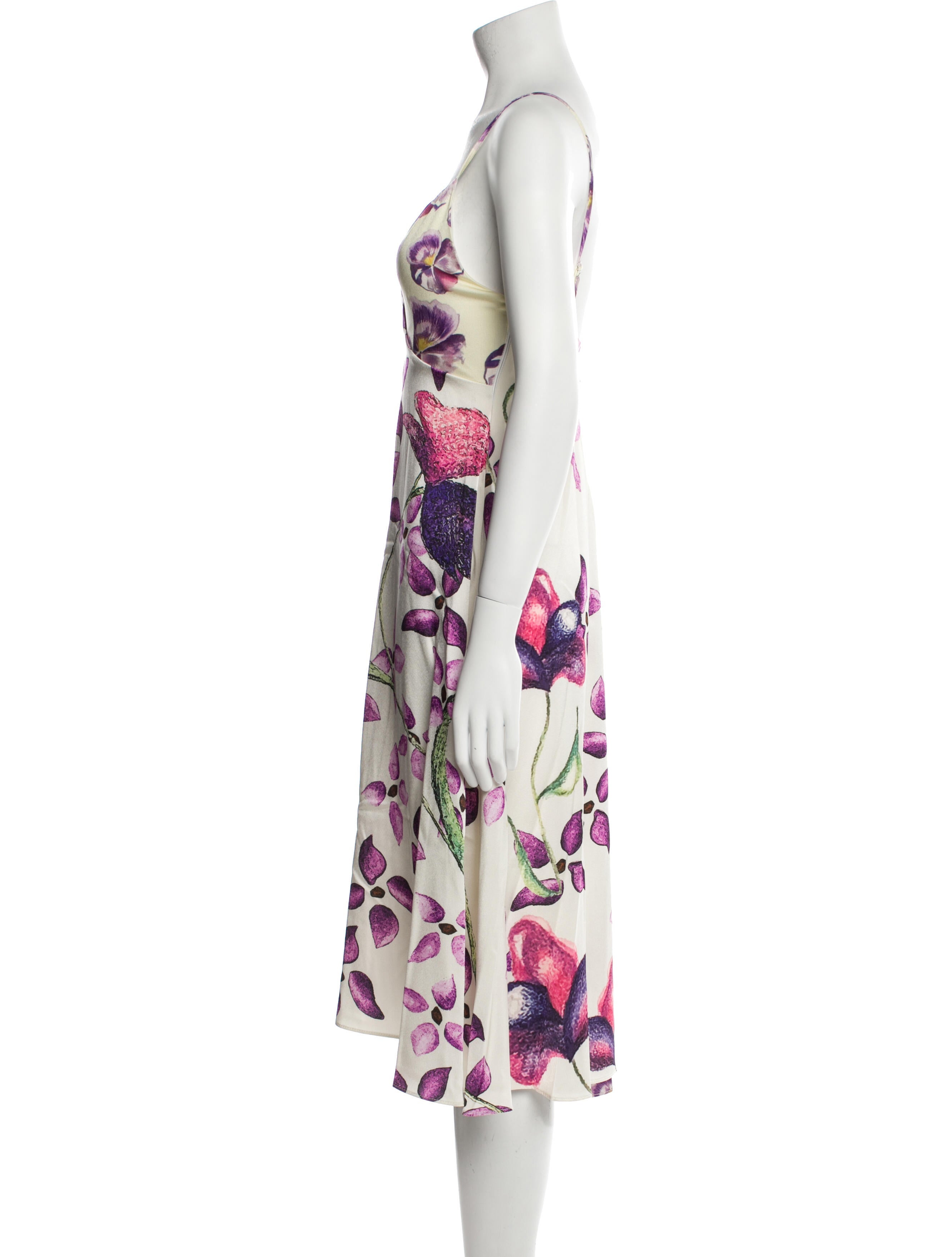 Samantha Sipos Floral Print Midi Length Dress