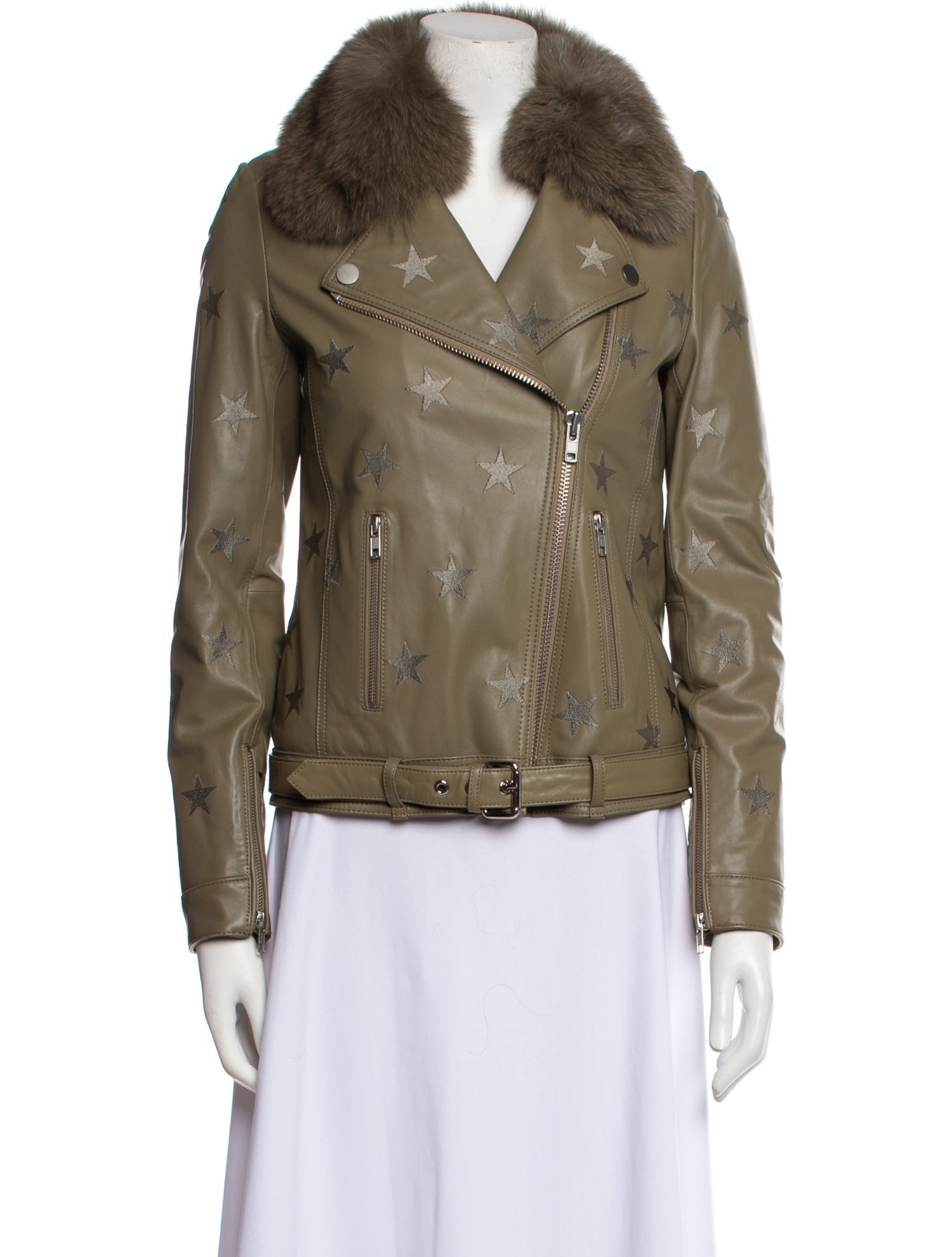 Samantha Sipos Leather Fur Jacket