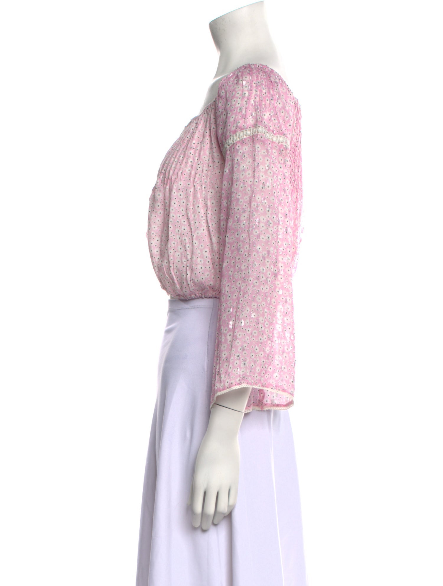 Sunday Saint-Tropez Printed Bateau Neckline Crop Top