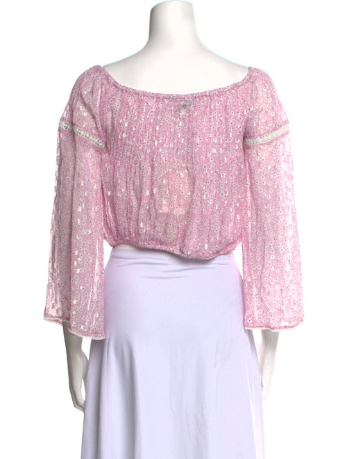 Sunday Saint-Tropez Printed Bateau Neckline Crop Top