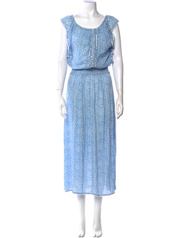 Sunday Saint-Tropez Dresses Floral Print Midi Length Dress One Size
