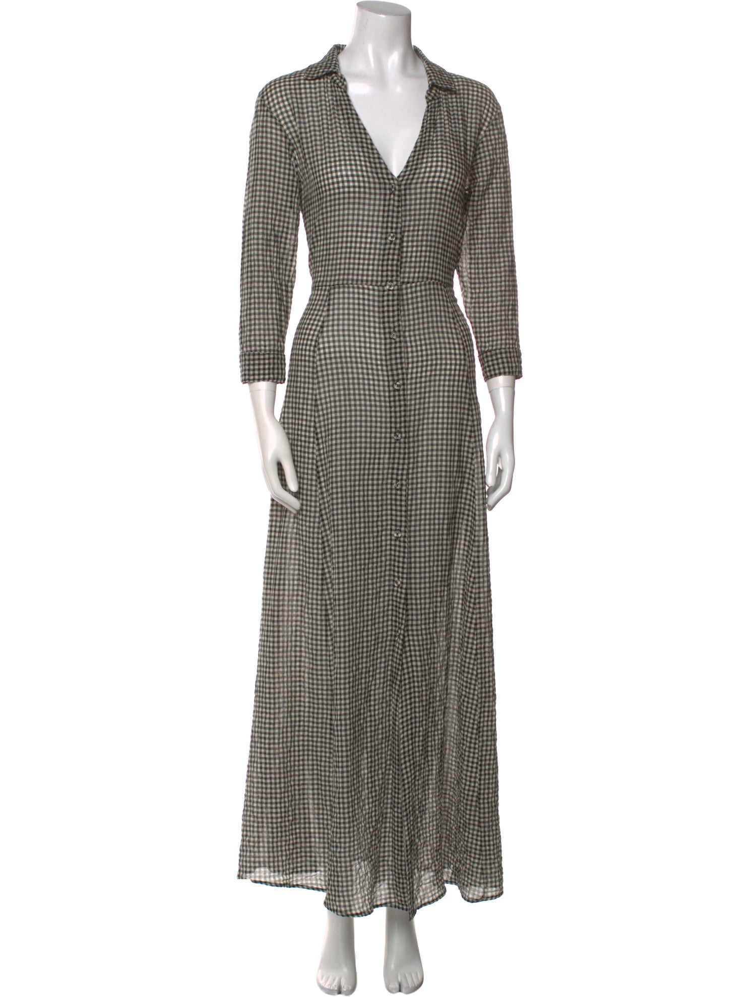 Sunday Saint-Tropez Plaid Print Long Dress