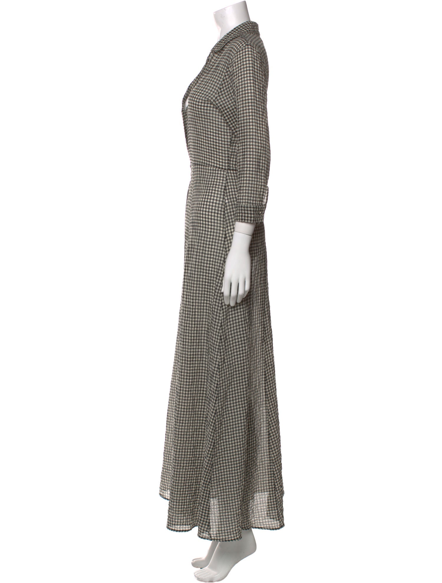 Sunday Saint-Tropez Plaid Print Long Dress