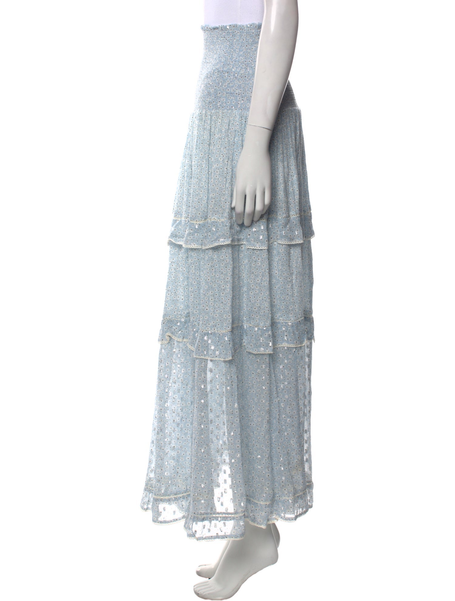 Sunday Saint-Tropez Floral Print Long Skirt w/ Tags