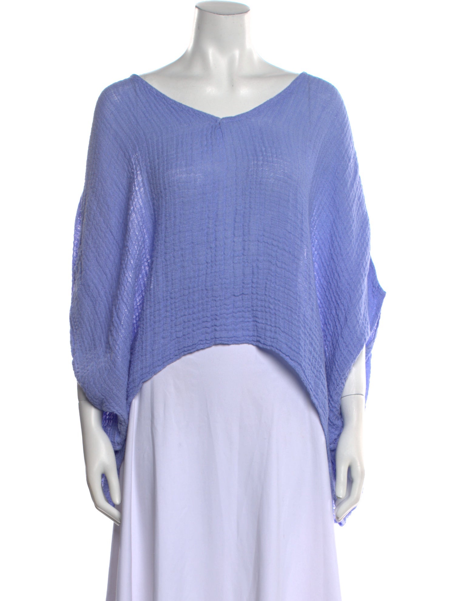 Sunday Saint-Tropez V-Neck Three-Quarter Sleeve Crop Top w/ Tags