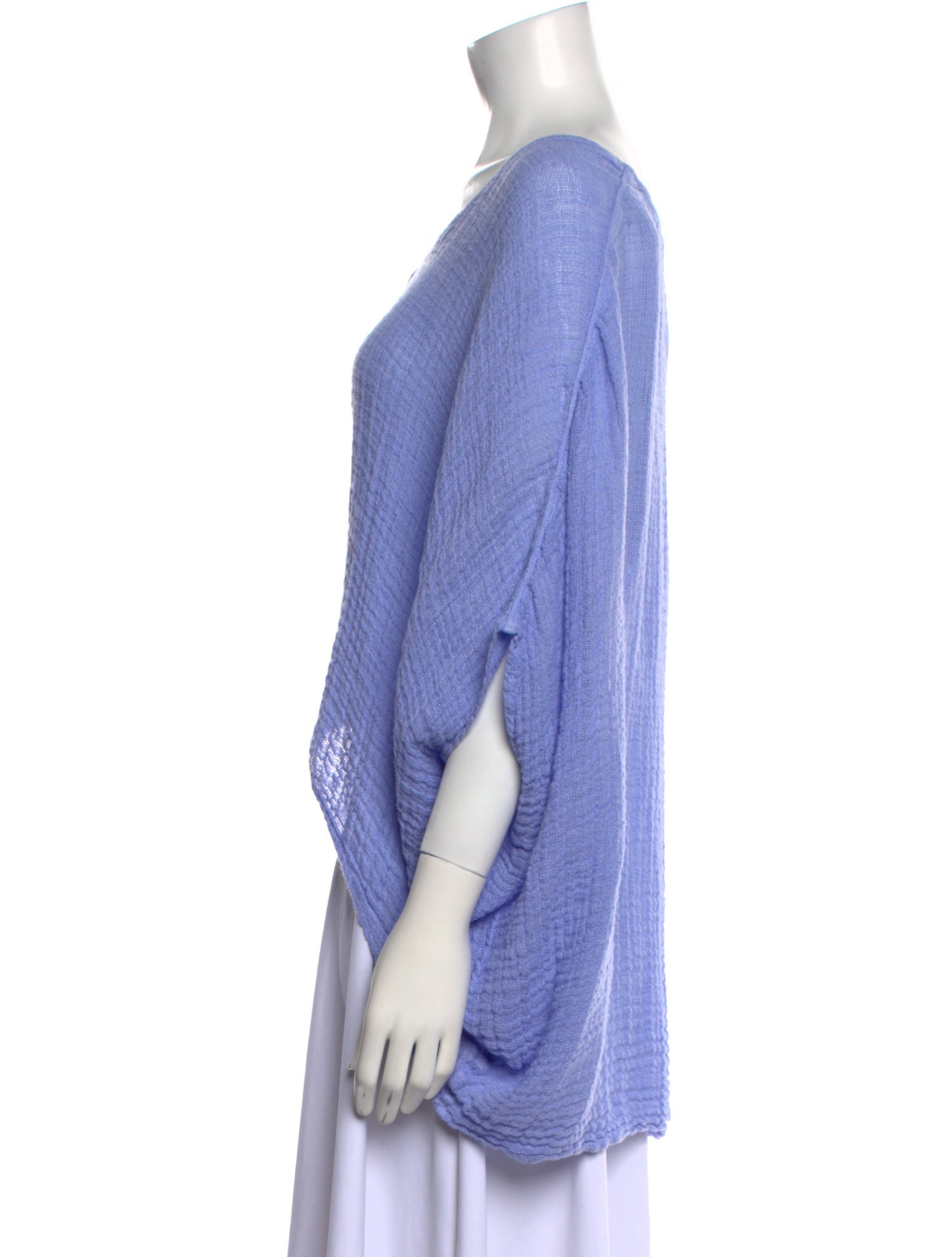 Sunday Saint-Tropez V-Neck Three-Quarter Sleeve Crop Top w/ Tags