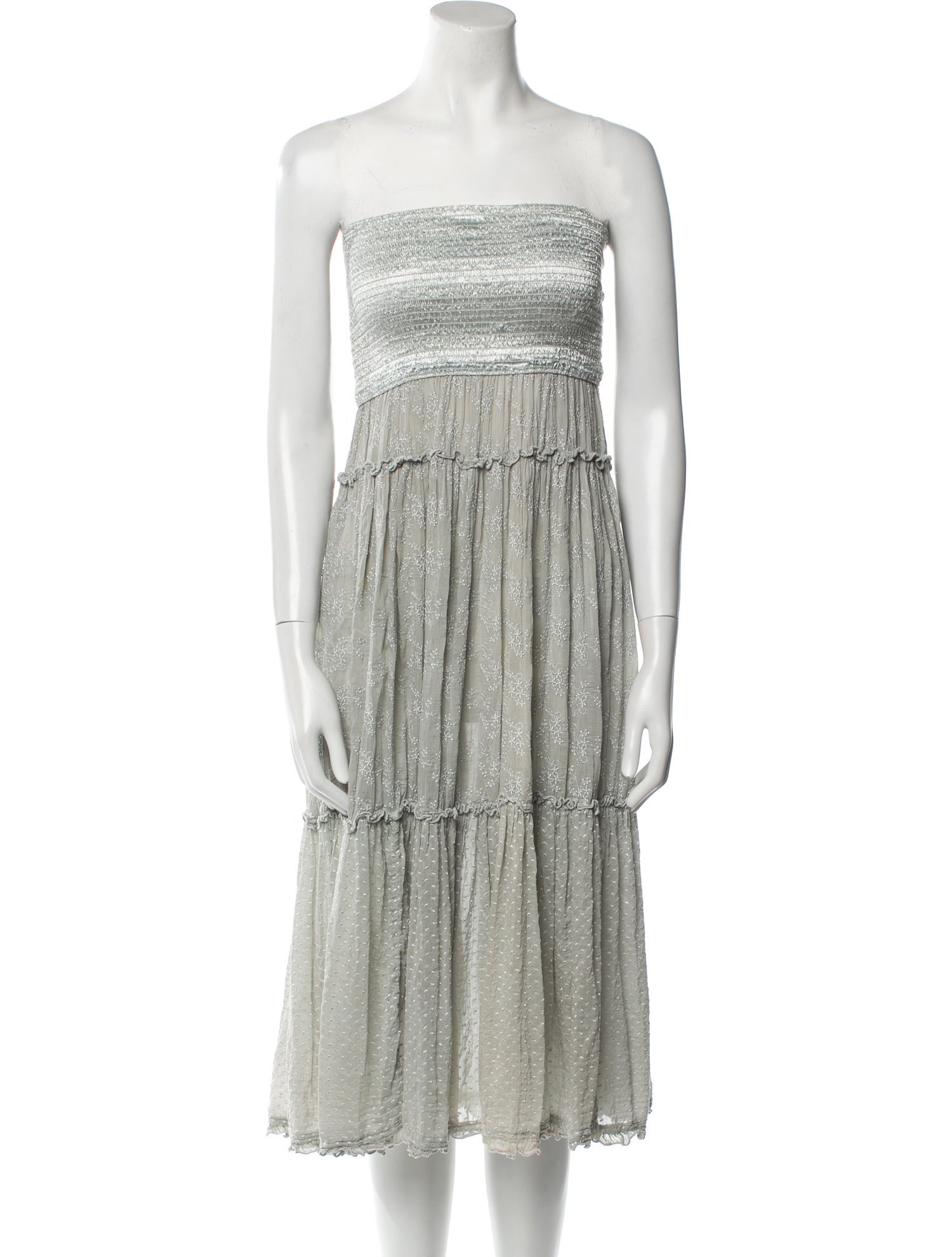 Sunday Saint-Tropez Strapless Knee-Length Dress