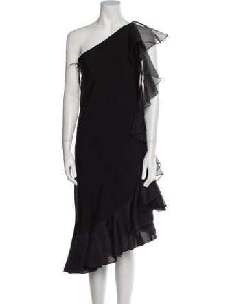 Schlampp's One-Shoulder Midi Length Dress