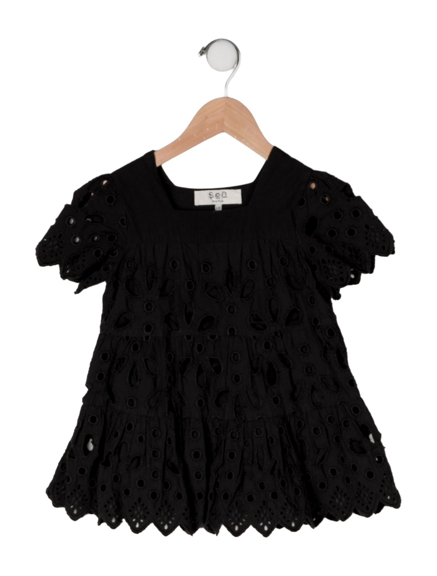 Sea New York Cotton Cut Out Accent Dress