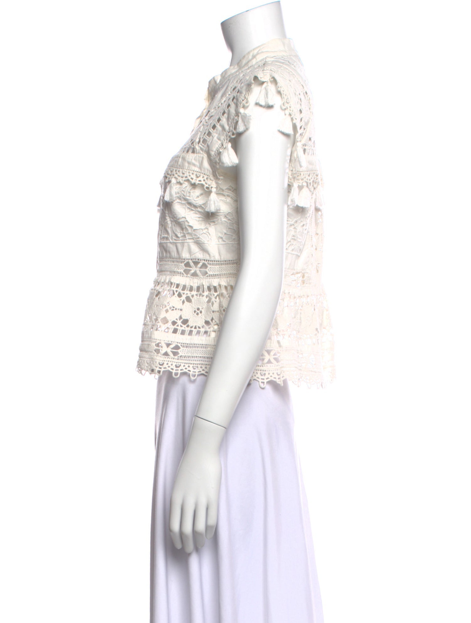 Sea New York Lace Pattern Sleeveless Blouse