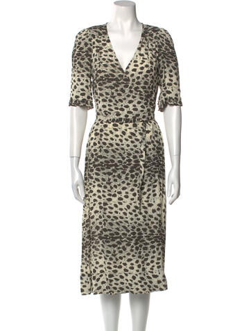 Sea New York Dresses Animal Print Midi Length Dress US 2 | XS