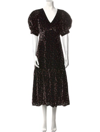 Sea New York Floral Print Midi Length Dress