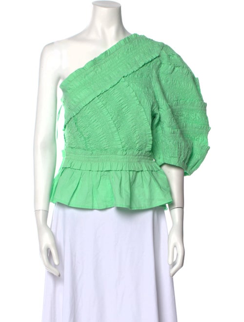 Sea New York One-Shoulder Three-Quarter Sleeve Crop Top