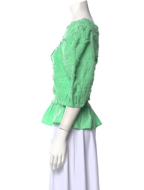 Sea New York One-Shoulder Three-Quarter Sleeve Crop Top