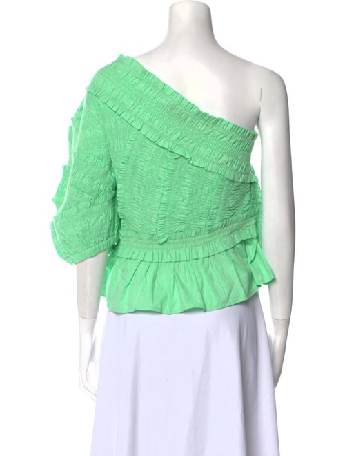 Sea New York One-Shoulder Three-Quarter Sleeve Crop Top