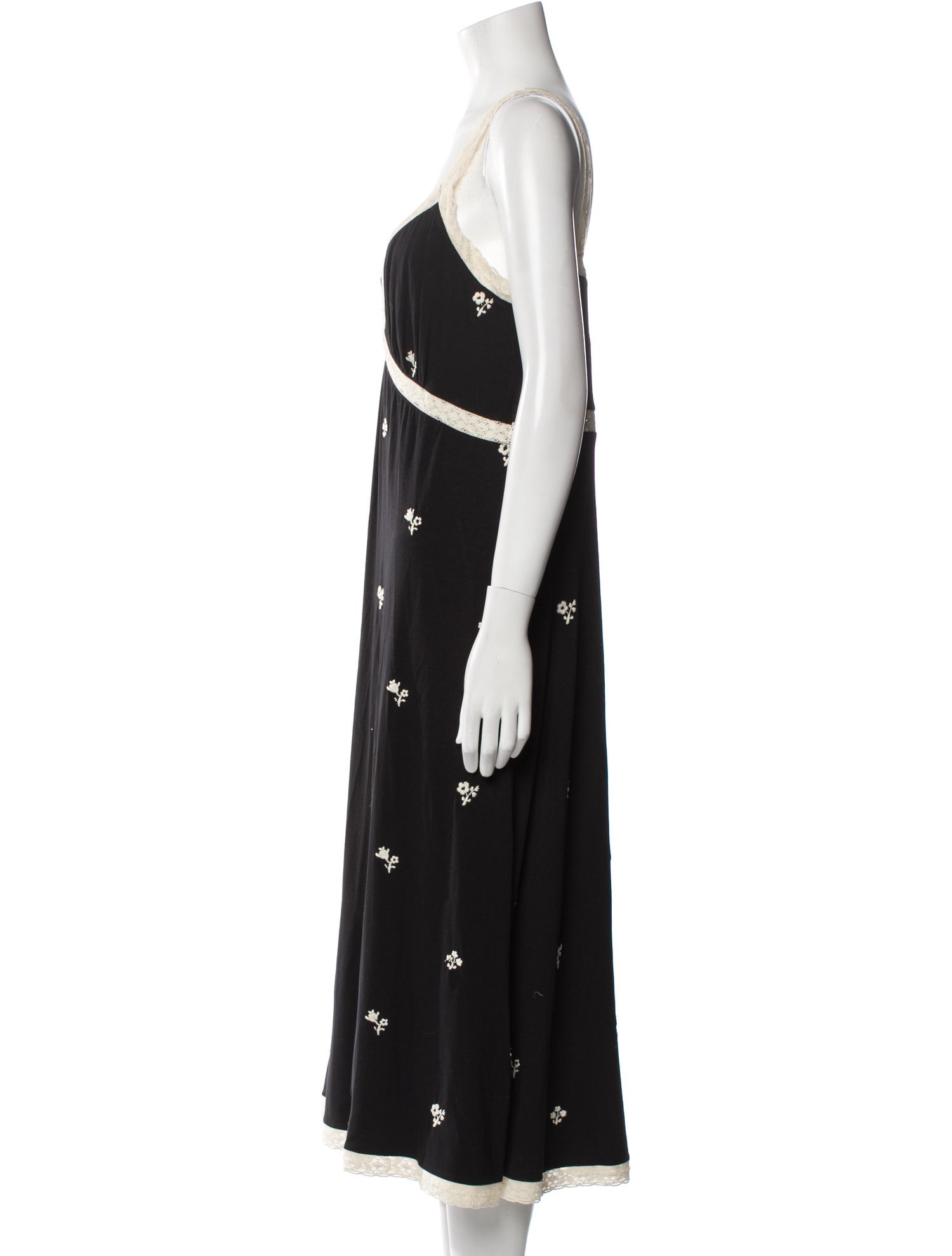 Sea New York New £460 Black Blaire Eyelet Sleeveless Dress XL