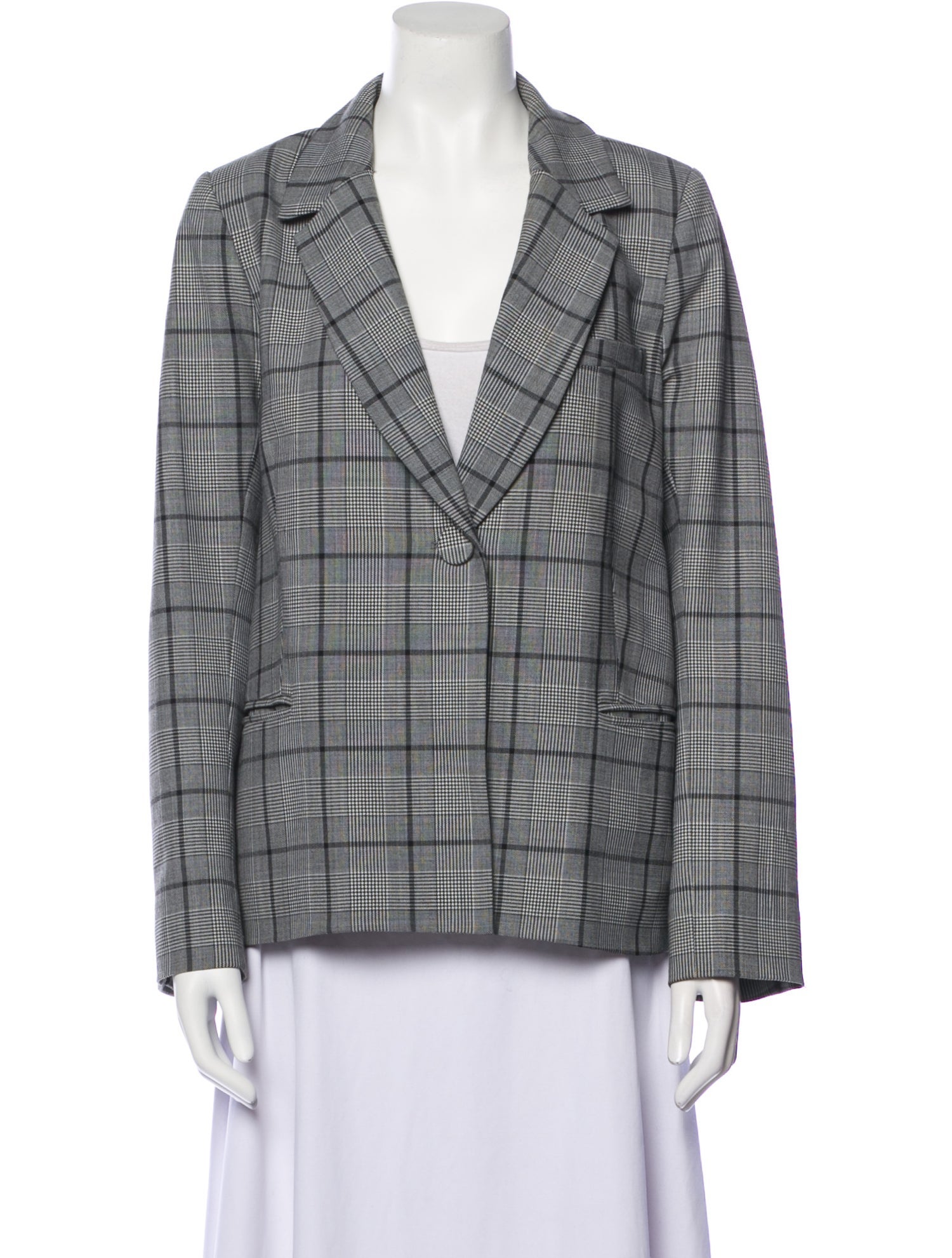 Sea New York Plaid Print Blazer