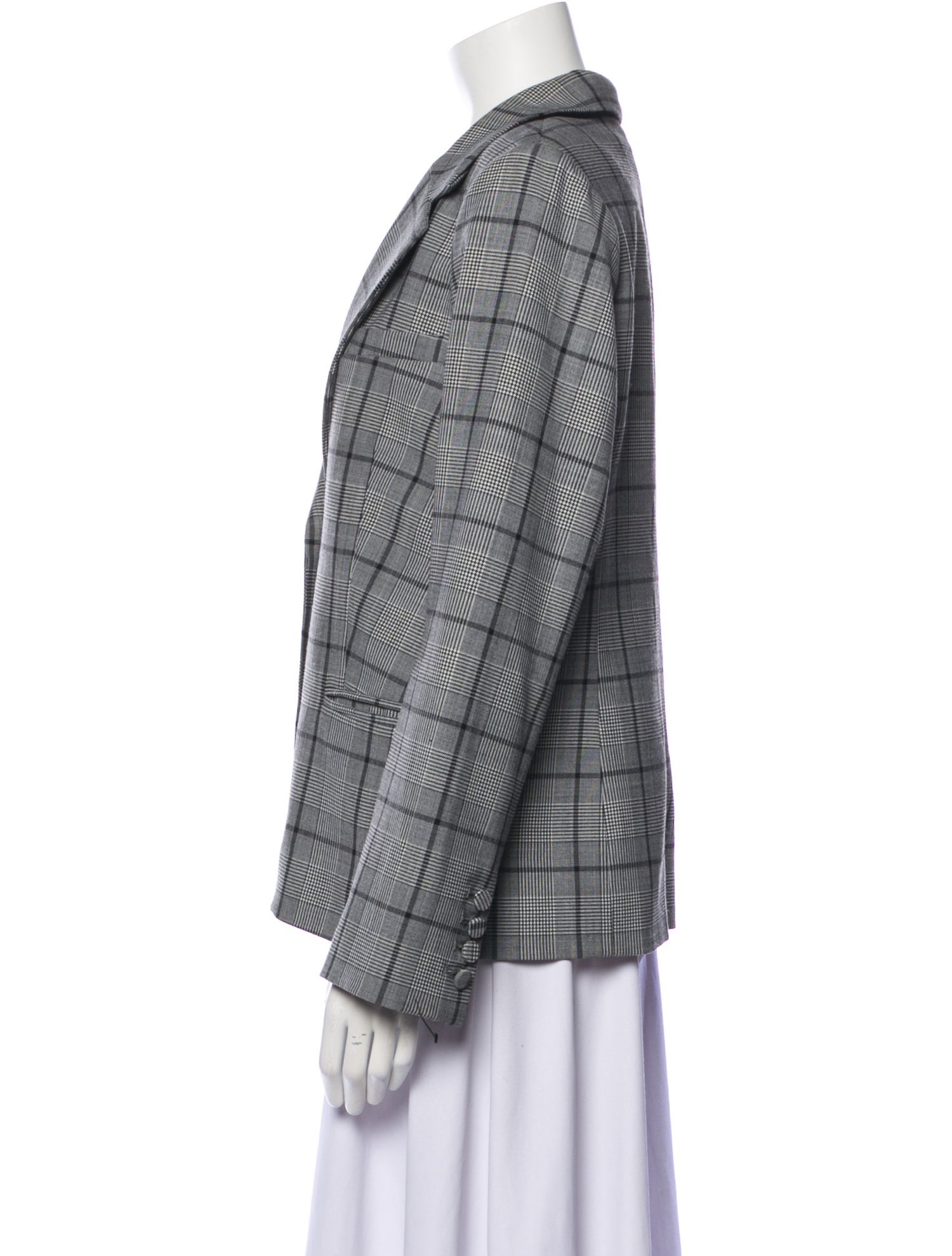 Sea New York Plaid Print Blazer