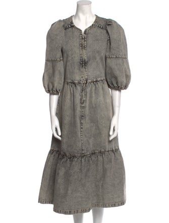 Sea New York Scoop Neck Midi Length Dress