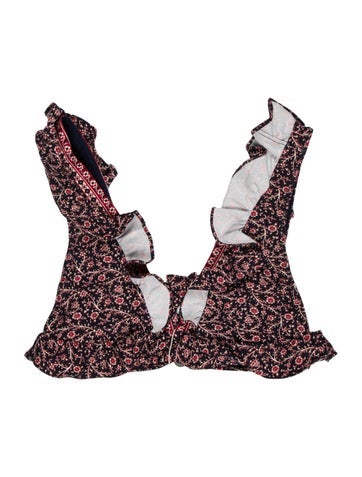 Sea New York Swimwear Floral Print Top L