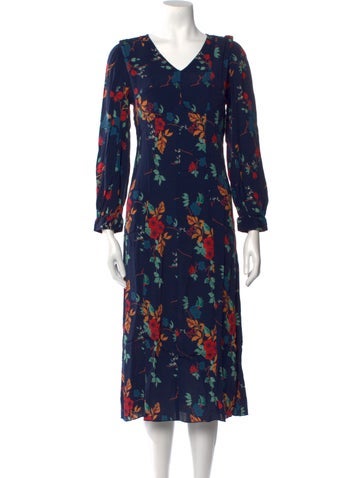 Sea New York Dresses Floral Print Midi Length Dress S