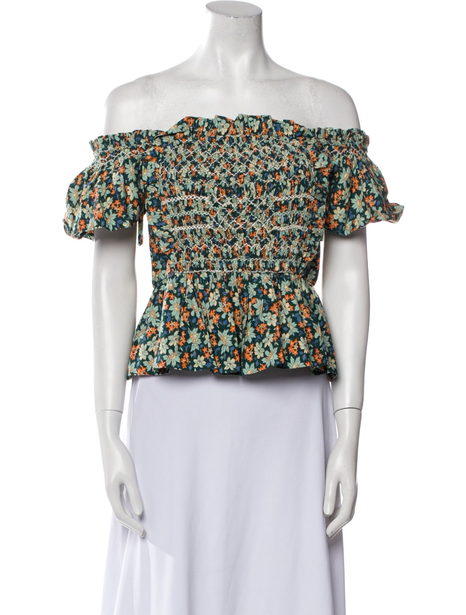 Vitamin Sea Crop Top Floral Brown
