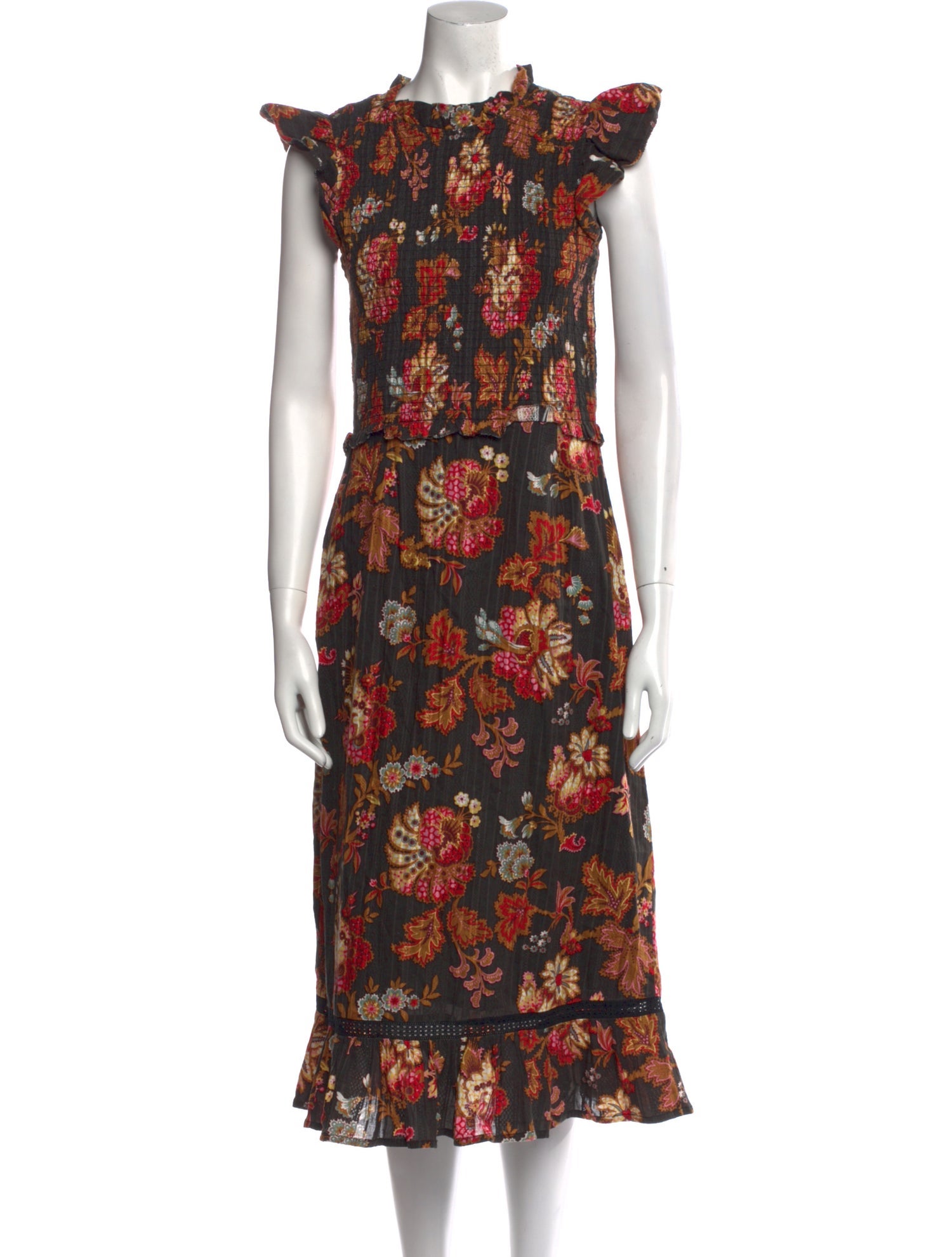 Sea New York Floral Print Midi Length Dress