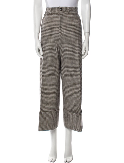 Sea New York Houndstooth Print Wide Leg Pants
