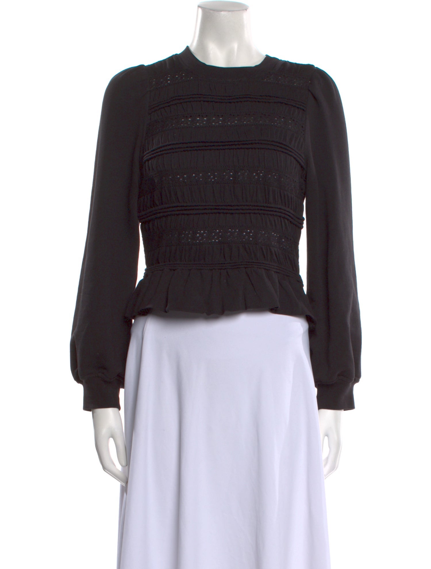 Sea New York Crew Neck Long Sleeve Crop Top