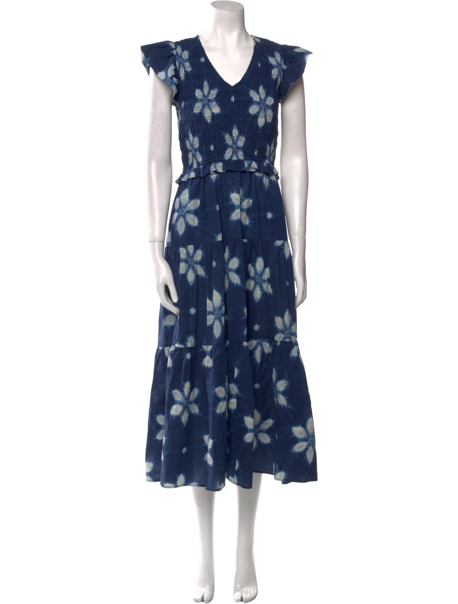 Sea New York Tie-Dye Print Midi Length Dress