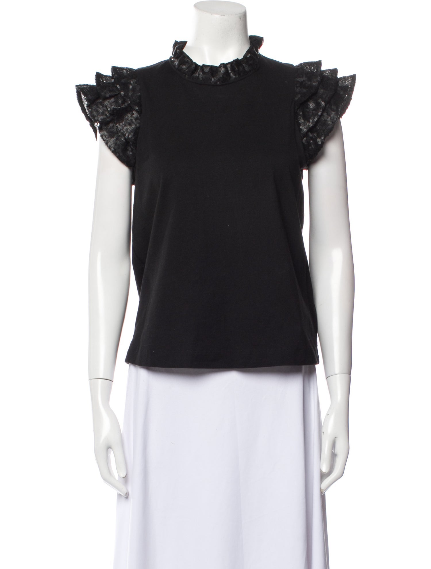 Sea New York Mock Neck Short Sleeve Top